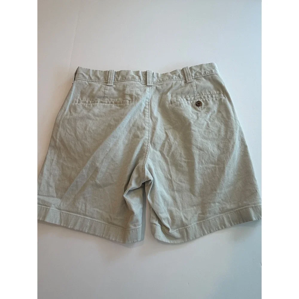 J.Crew Womens Chino Shorts Beige 7 Inch Inseam Size 31 Stretch Cotton Twill‎